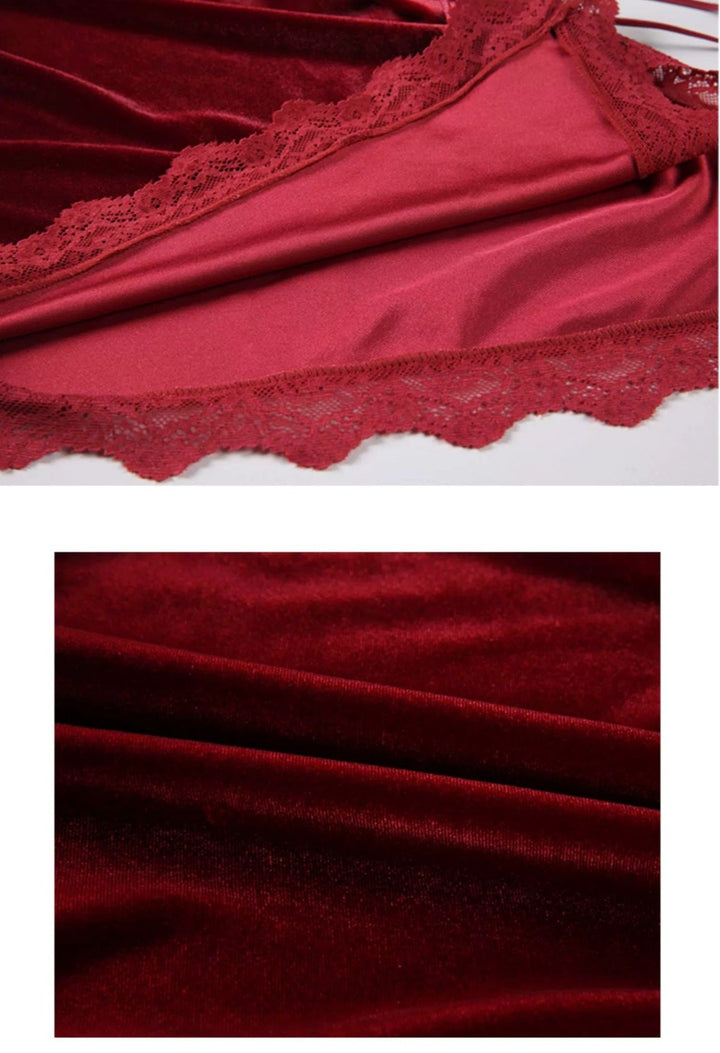 Velvet Midnight Lace Slip