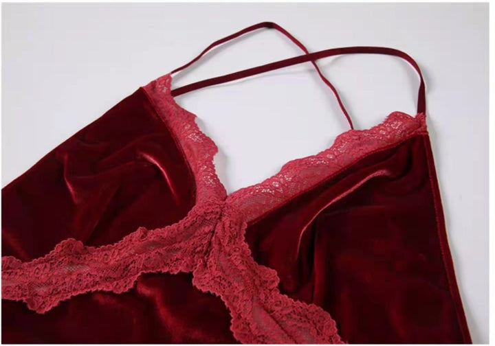Velvet Midnight Lace Slip