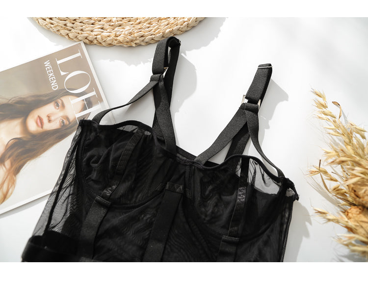 Midnight Allure Sheer Bodysuit