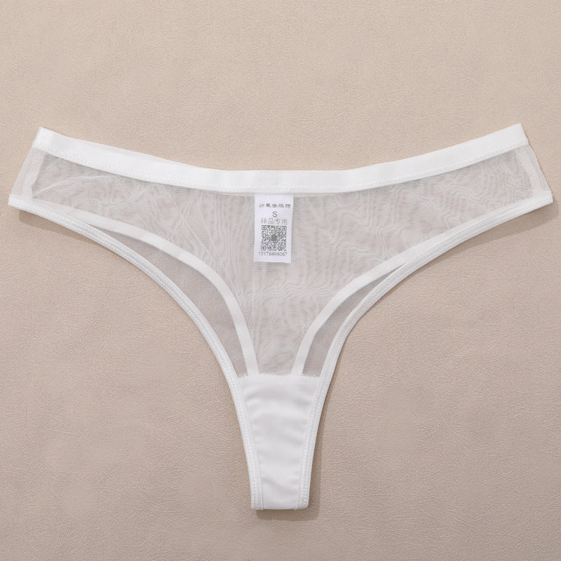 Whit mesh lingerie pantie