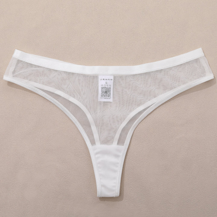 Whit mesh lingerie pantie