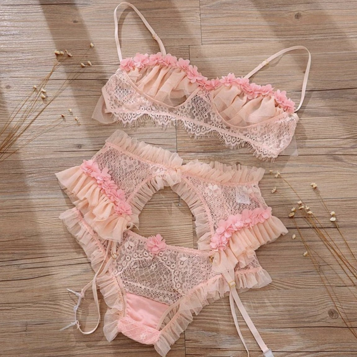 Ensemble 2025 lingerie rose