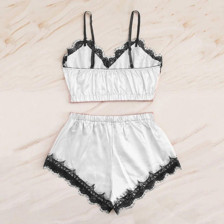 Pyjama crop en dentelle